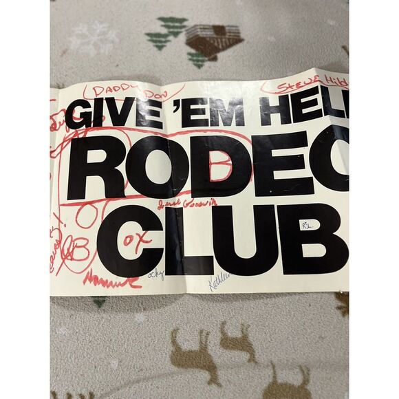 VTG Rodeo Memorabilia 1982 Winston Rodeo Series Give'em Hell Rodeo Club SIGNED - Picture 10 of 16
